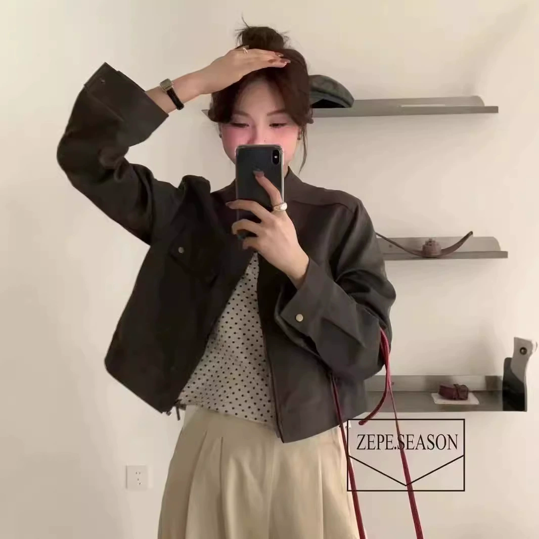 Velvet short autumn retro jacket