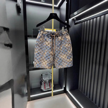 夏季欧版男士新款高品质轻奢印花时尚四分裤潮流高档休闲宽松大码