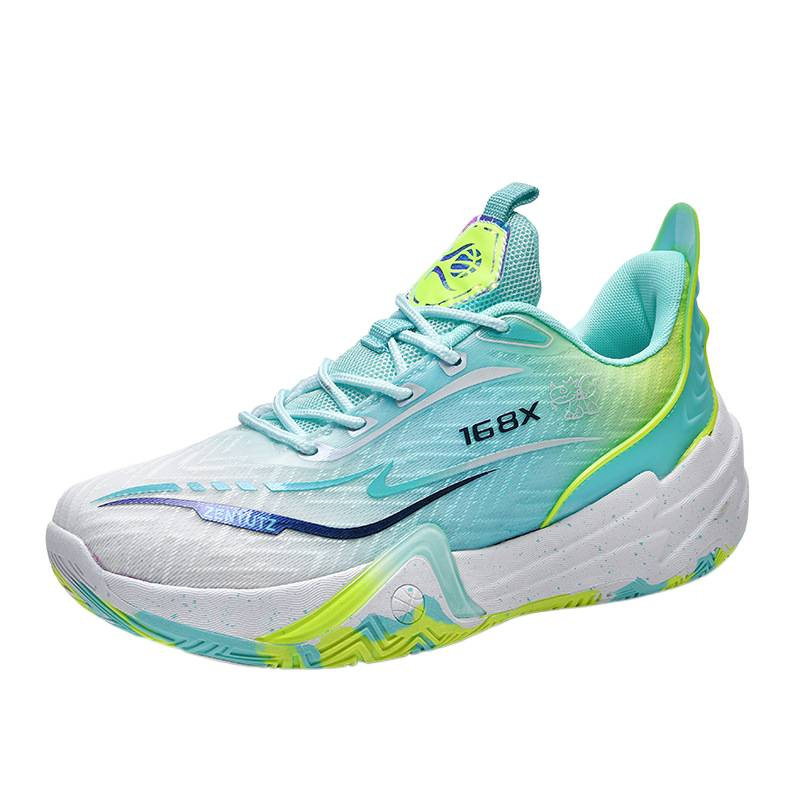 Primavera de moda nuevo tipo de zapatos de baloncesto Duan Duan para hombres mallas respirables zapatos de alta altura antideslizantes fricción sonido