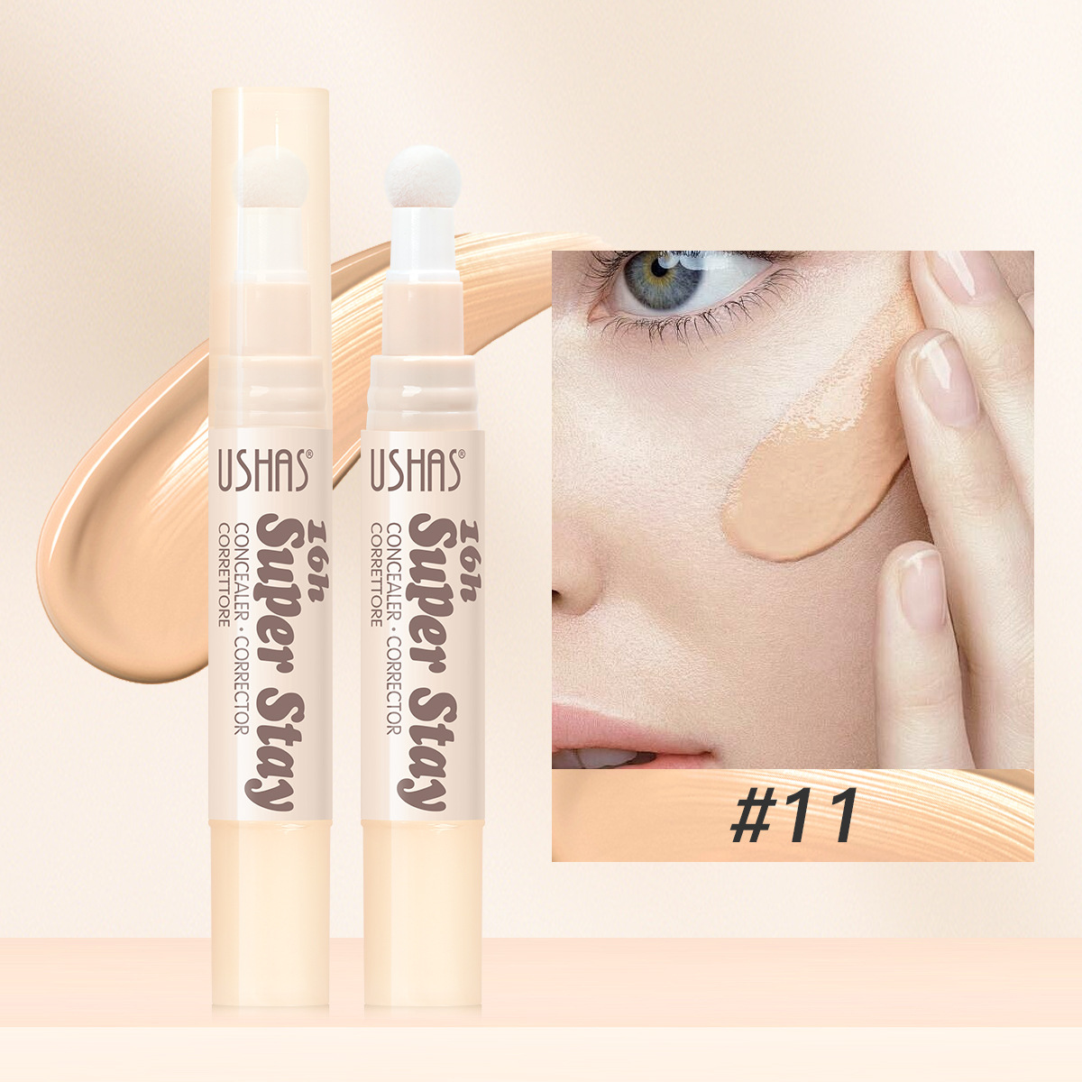 USHAS punto transfronterizo de venta caliente barra de base blanqueador para aclarar la piel, círculos oscuros al por mayor blanqueador UC111