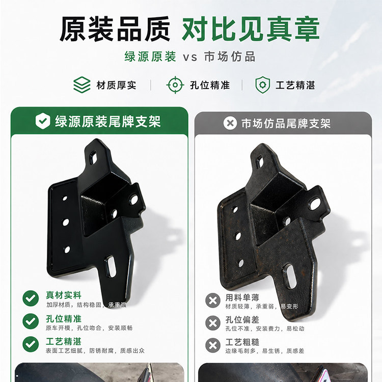Original Green Source license plate fixing bracket for Kale 20/FK11/K10/Kale 10 original rear license plate mounting bracket accessories