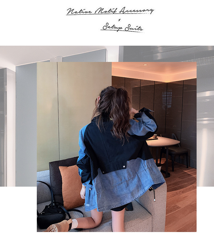 Real Shot of 2024 Veste en jean décontractée pour femme au printemps, petite taille, sensation haut de gamme, super beau haut de rue explosif_voghion.com