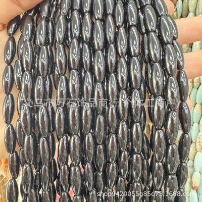 spacer beads, DIY antique style — Zərgərlik ara hissələri - natural-black-agate-616mm