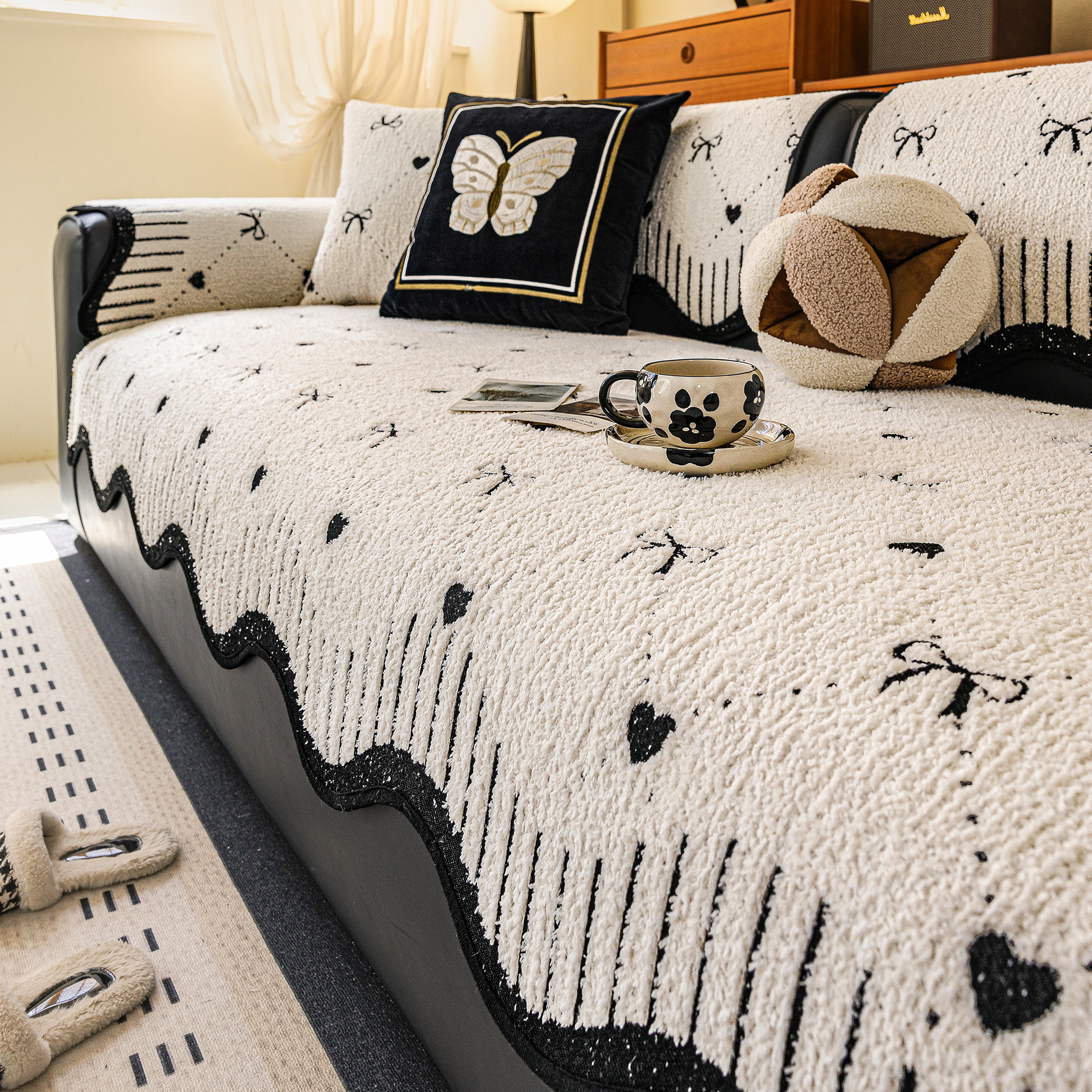 Forma especial de media terciopelo - lazo de amor - 91