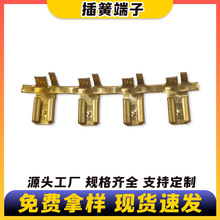 现货批发黄铜镀锡187真旗型母端子4.8真旗型端子插簧线端子不带锁