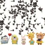 diy玩偶眼睛直柱脚直插黑色玩偶眼睛戳戳乐羊毛毡动物玩具眼睛配