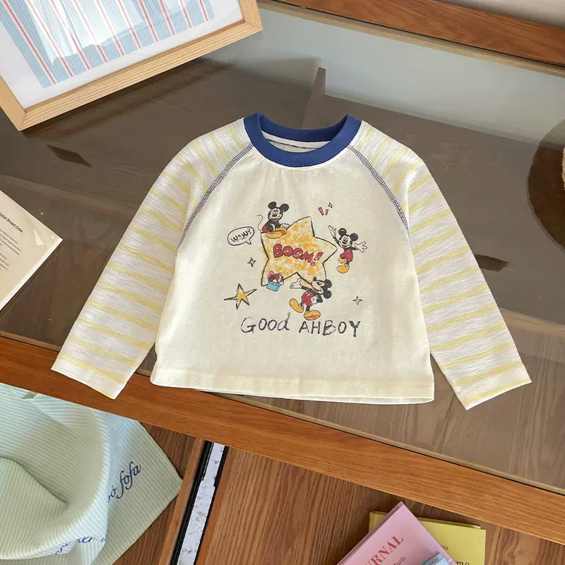 【现货】 CY266548儿童长袖T恤2026春季新款男童卡通上衣休闲舒适