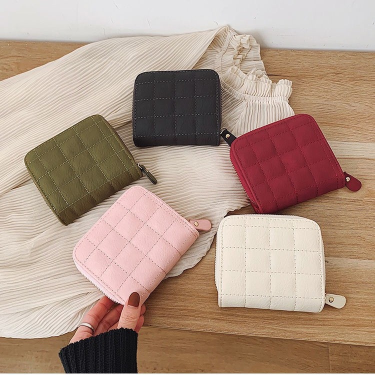 Small short shoulder bag with zipper