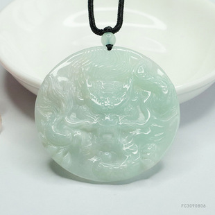 Yuyu natural Burmese A jade domineering dragon pendant Zodiac dragon necklace factory wholesale FC3090806