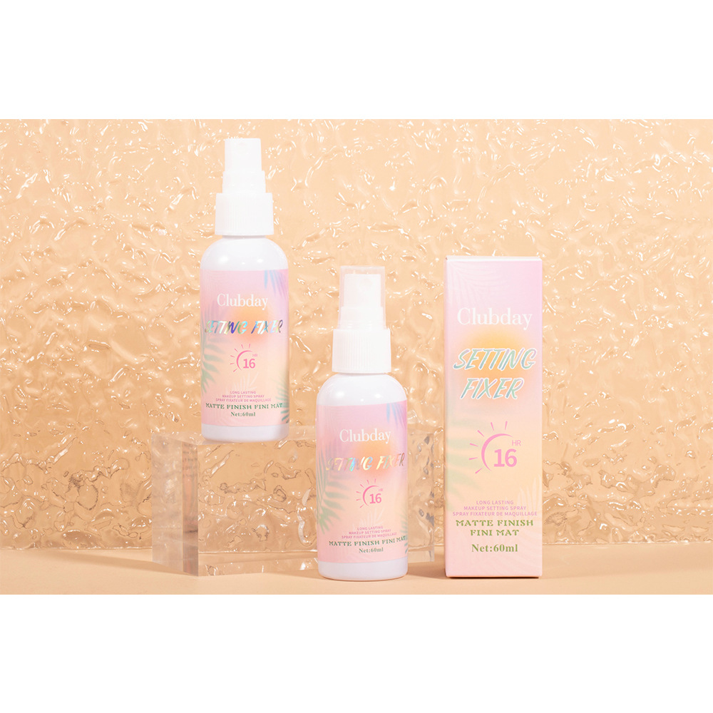 Clubday 60ML Cross-border Moisturizing Matte Setting Spray Long-lasting Oil Control, Water Resistance and Clear Setting Spray Water undefined