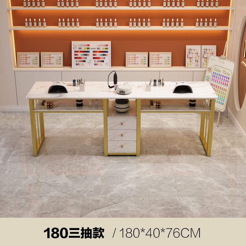 美甲桌带桌椅现代简约单人双人美甲台网红美甲店沙龙家具指甲桌|undefined