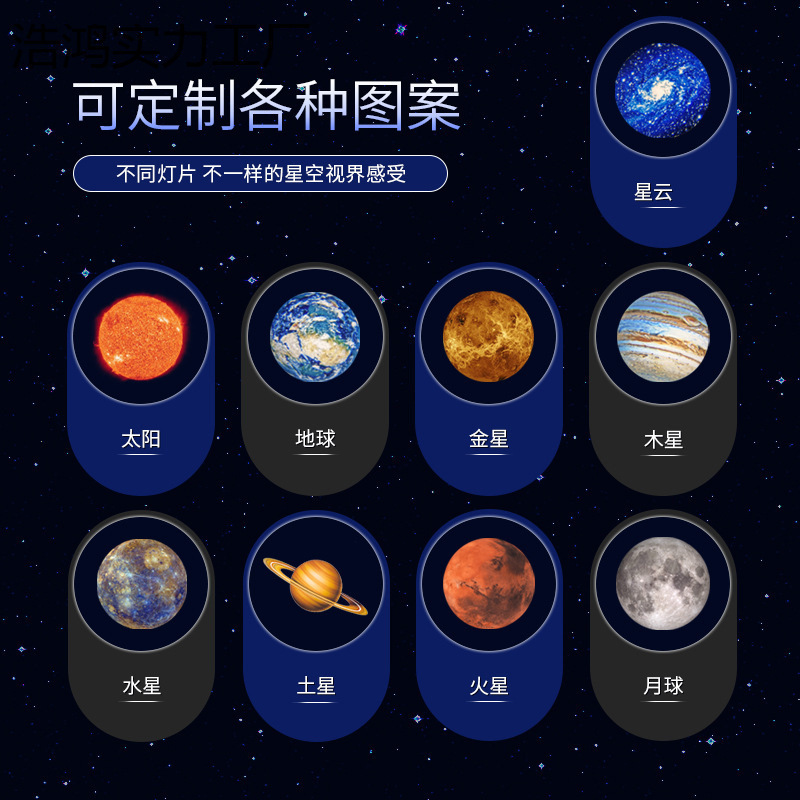 跨境爆款星空灯月球灯卧室创意小夜灯投影灯网红背景灯|undefined