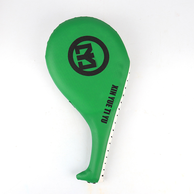 Adulto de doble hoja lateral kick Foot target taekwondo equipo de protección para niños Hall Sanda entrenamiento pierna de pollo objetivo de sonido objetivo de pie logotipo impreso