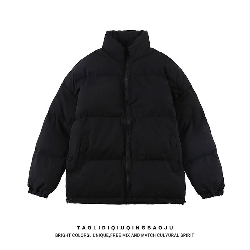 粉色棉服韩系显瘦大码宽松洋气学生小众棉衣棉袄面包服开衫外套女|undefined