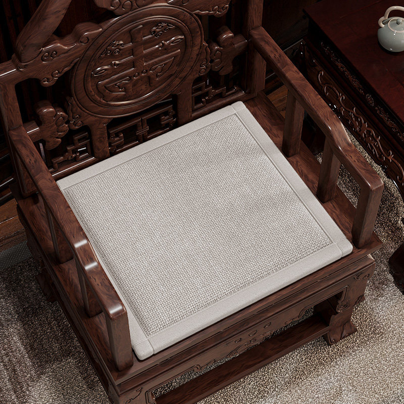 Cojín de asiento de estilo chino, cojín de silla de madera roja gruesa y suave, cojín de sofá de madera maciza resistente al desgaste, cojín de asiento de mesa de té, cojín de asiento de anillo