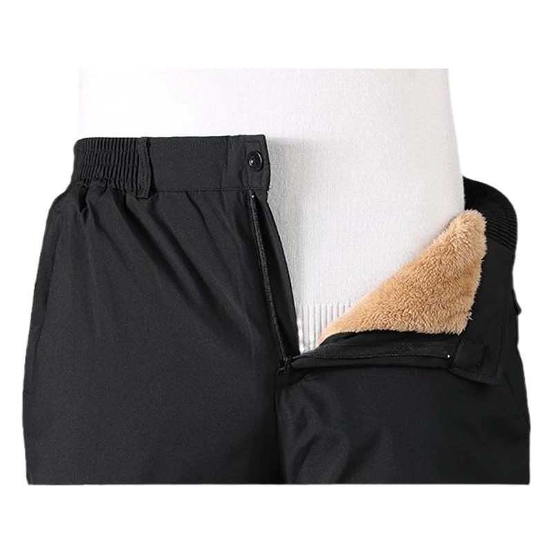 Хлопчатобумажные брюки для мужчин на улице с высокой талией зимой