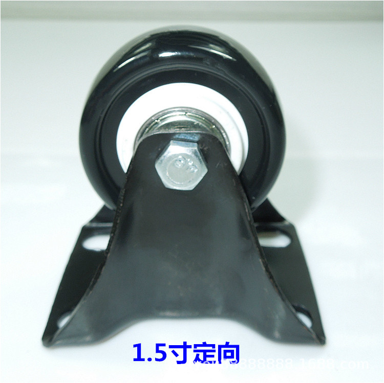 黑色金钻脚轮 丝杆万向轮带刹车家具轮子轴承轮滚轮静音 金钻脚轮