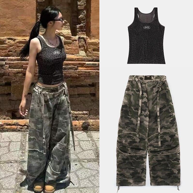 Korean Badblood Bcac Series American Retro Loose Pants Women's Casual Pants Sports Pants Pants Korean Badblood Bcac Series American Retro Loose Pants Women's Casual Pants Sports Pants Pants