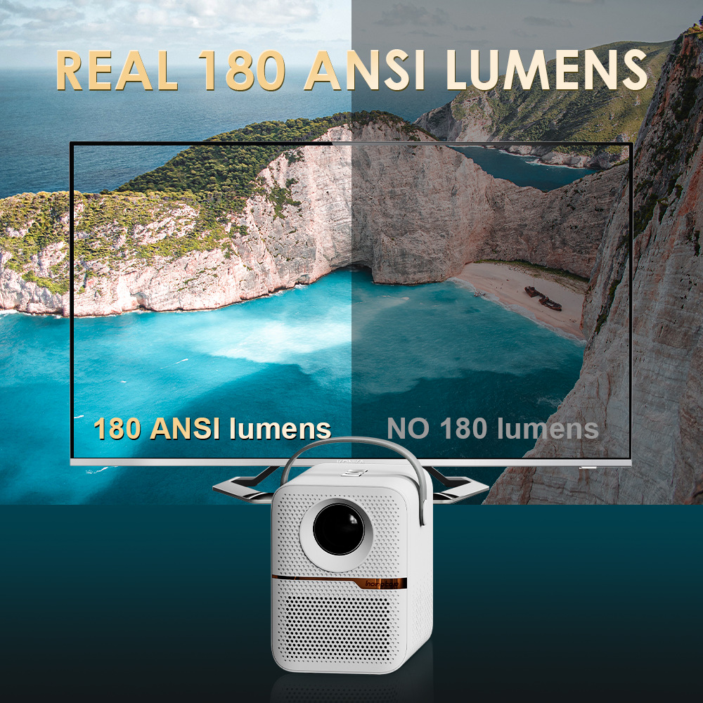 Proyector de teléfono móvil Resolución de proyector dlp 4k estándar europeo estándar americano 64G dormitorio pared proyector doméstico ultra claro