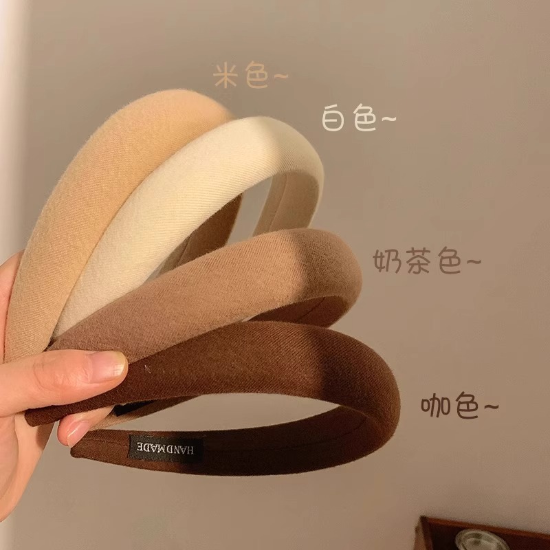 Niños cráneo alto bandas de cabello niñas 2025 nuevo estilo de alto nivel de sensación bandas de cabello bandas de cabello lavar la cara pinzas de cabello toque de cabello otoño invierno