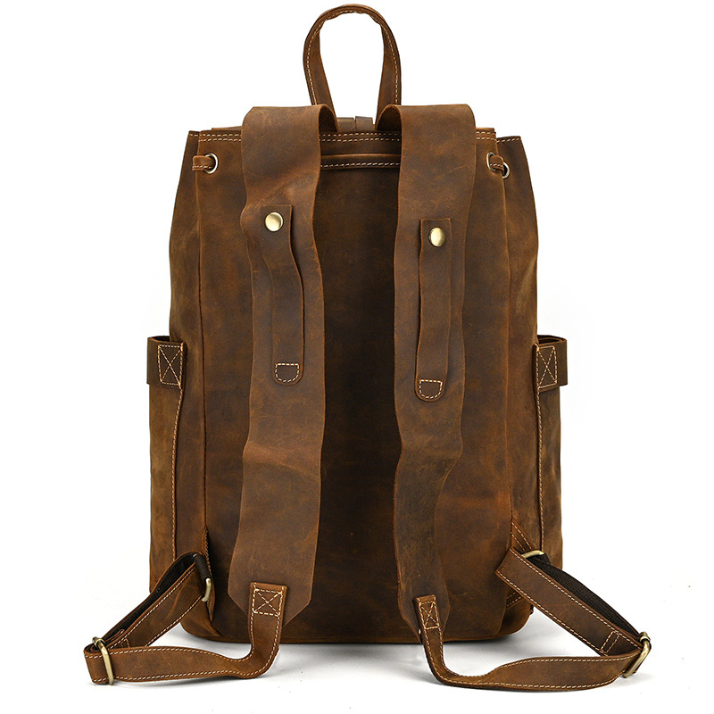 Crazy Horse Leather Travel Bag - Image 3