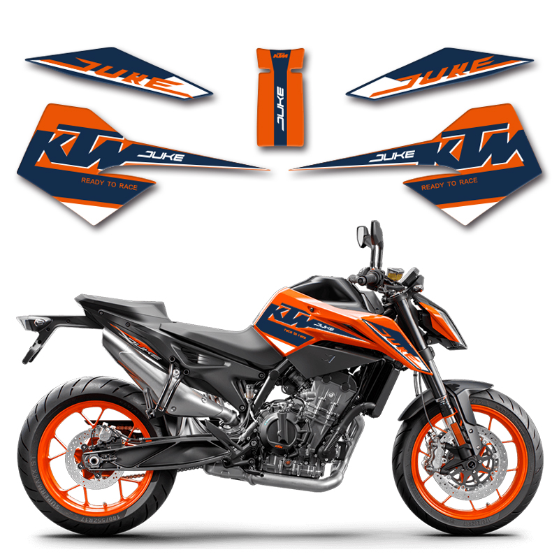KTM790 수정 액세서리 DUKE790 연료 탱크 스티커 물고기 뼈 스티커 장식 꽃 인쇄 스티커