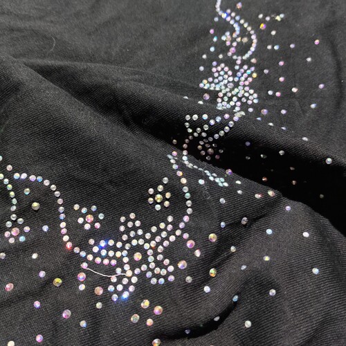 Heat transfer diamond pattern collar transfer T-shirt sweaters long-sleeved wool sweaters collar decoration water diamond DIY trendy