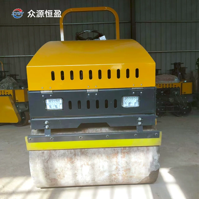 Кросс-граничный двухприводный двухвибрационный асфальтоукладчик для гравийного уплотнения, траншейный каток, малый 1-тонный 2-тонный почвенный каток