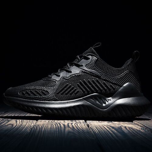 Men's shoes spring large size shoes 47 size 48 running shoes men's pure black work shoes summer breathable sports shoes for men