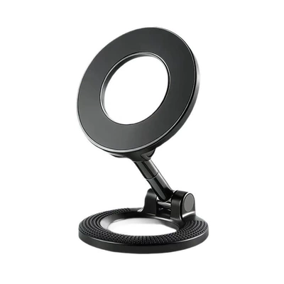 Double-sided magnetic phone holder with 360-degree rotation, anti-shake fixed support stand for car navigation and desktop use (Car phone holder) - multifunctional-universal-car-desktop-mount-double-sided-magnetic-attachment