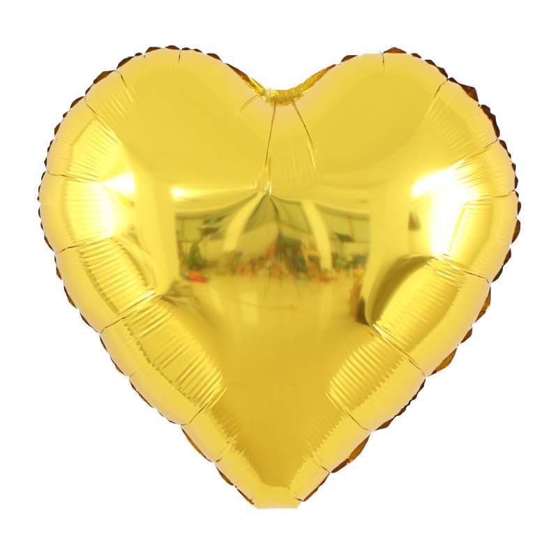 Venta al por mayor de fábrica de 18 pulgadas monocromo en forma de corazón estrella de cinco puntas amor globo de película de aluminio globo de papel de aluminio globo de fiesta de cumpleaños globo