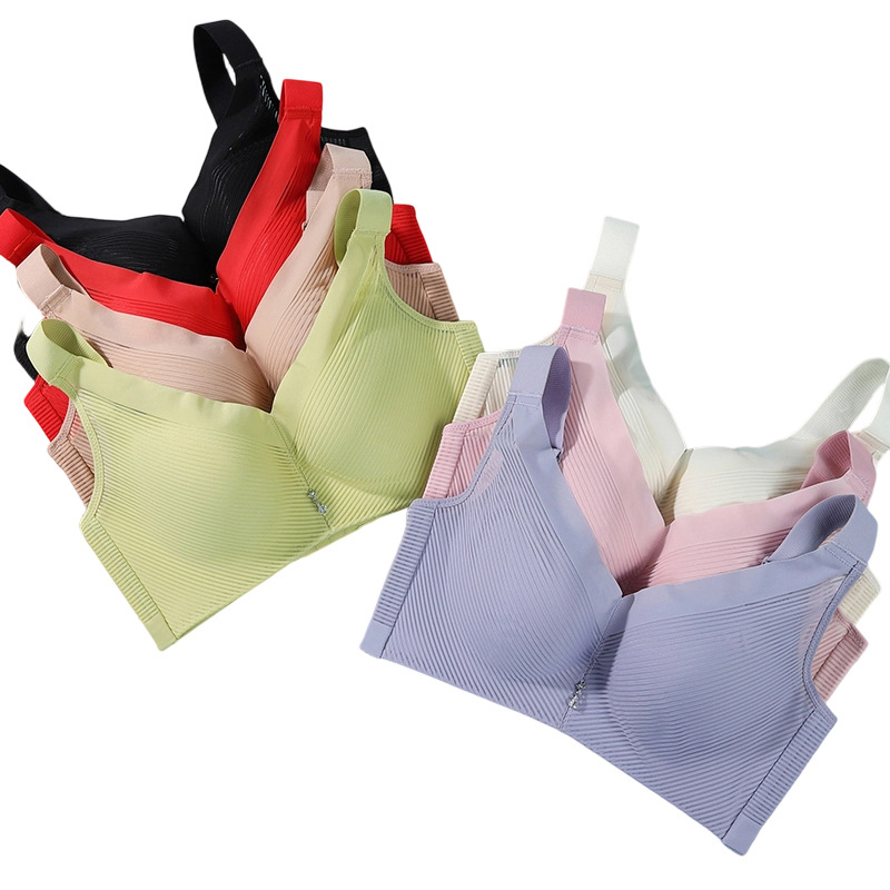 Large Bust Minimizing Bra, Full Coverage, Women's Bra, Thin Style, Wireless, Plus Size, Push-Up, Adjustable, Slimming