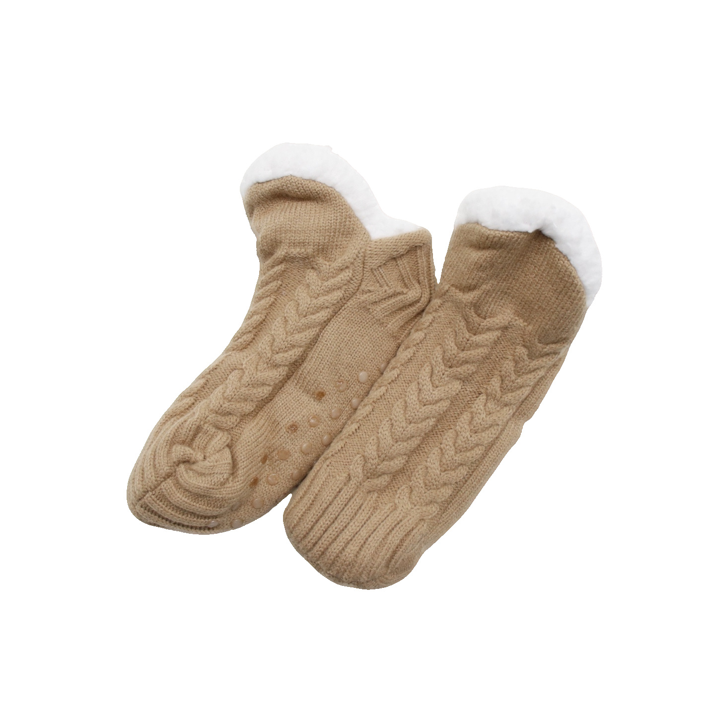 베이지 다이아몬드 미드카프 플로어 삭스