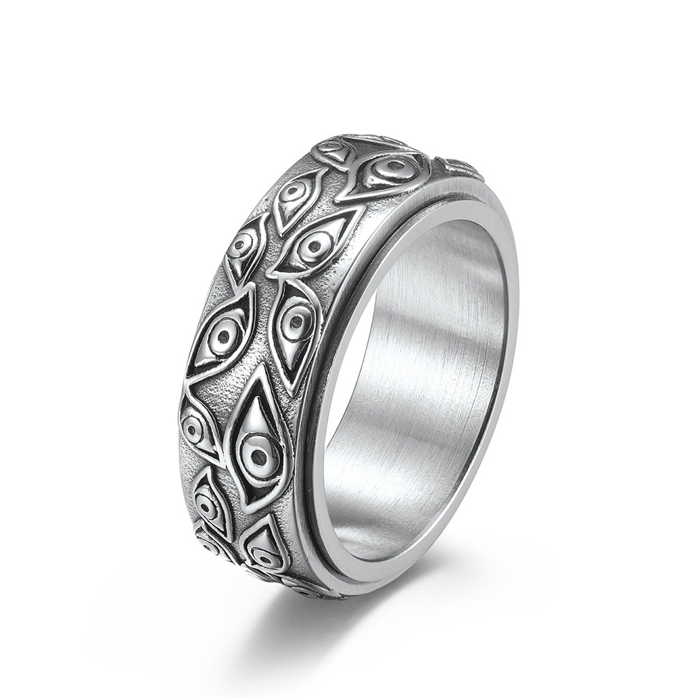 Men's Gender Vacation Solid Color 304 Stainless Steel Plating Men's Rings Men Band Rings
