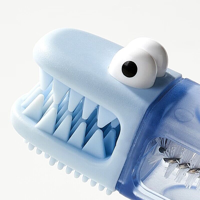 Small Crocodile Cup Cover Brush Cup Mouth Gap Cleaning Artifact Three-in-One Insulation Water Cup Brush Cleaning Bottle Straw Brush