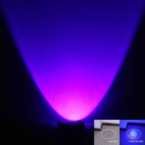 Flashlight 395nm banknote detection lamp 365 fluorescent detection lamp portable multi-functional purple light purple light flashlight