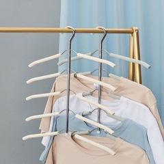 省スペース多機能多層ハンガー家庭用クローゼット収納ハンガー寮服滑り止めスポンジハンガー