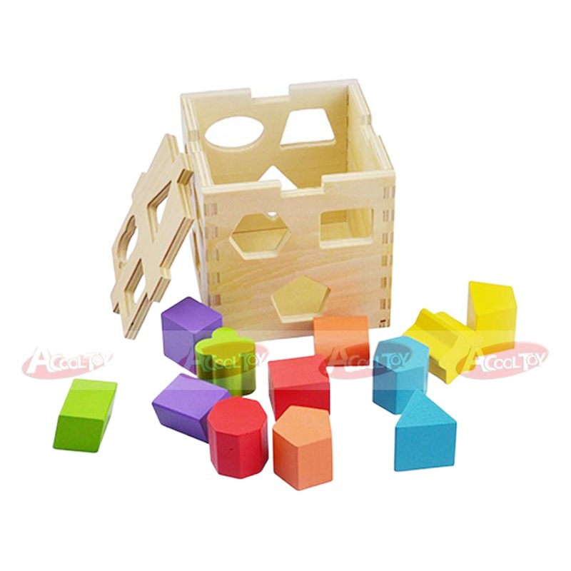 Juguete Educativo ACOOLTOY para Bebés de 0 a 3 Años, Caja de Inteligencia con Formas Geométricas de Cinco Caras para Desarrollo Cognitivo