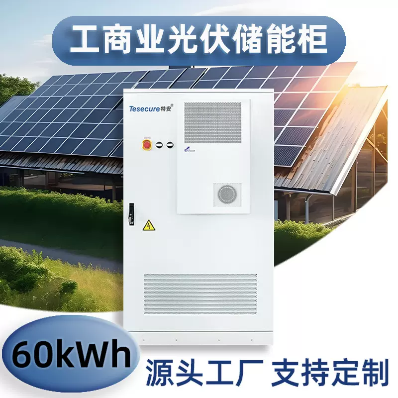 新能源60kWh工商业分布式太阳能光伏储能电源柜风冷智能控制一体