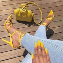 women high heels yellow shoes woman sandals^߸Ь