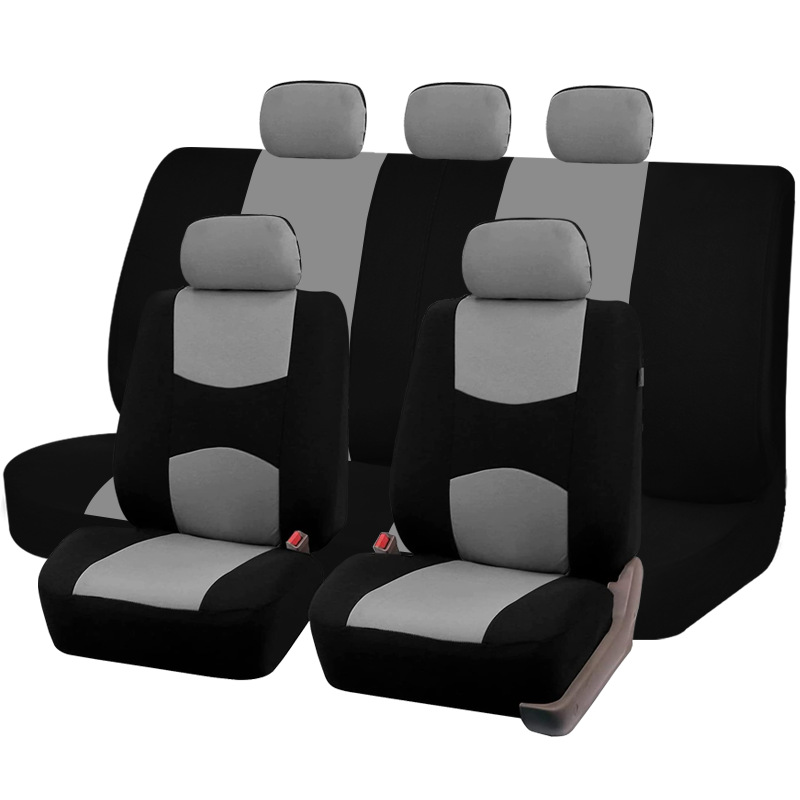 Funda de asiento de coche de tela de poliéster neutral a la moda para las cuatro estaciones, funda protectora a cuadros para asiento, asiento suave transpirable resistente al desgaste