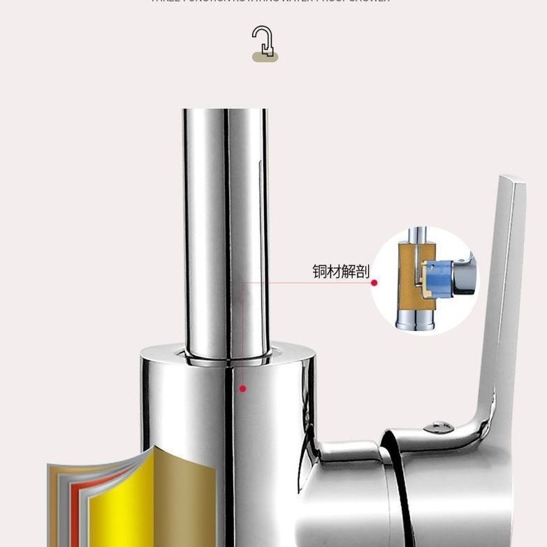Kitchen cold and hot sink, sink, all-copper single-cooling rotating ball household faucet, cross-border Application Scenario