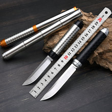 户外刀荒野求生直刀高硬度防身刀批发车载短刀小刀圆管棍刀露营刀