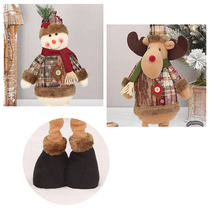 Fashion Style Christmas Fashion Snowman Elk Cloth Nonwoven Party Ornaments