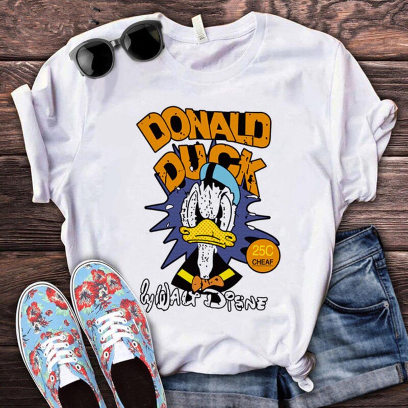 European and American cross-border classic cartoon Mickey Mouse Mickey print women's summer short-sleeved T-shirt top clothing