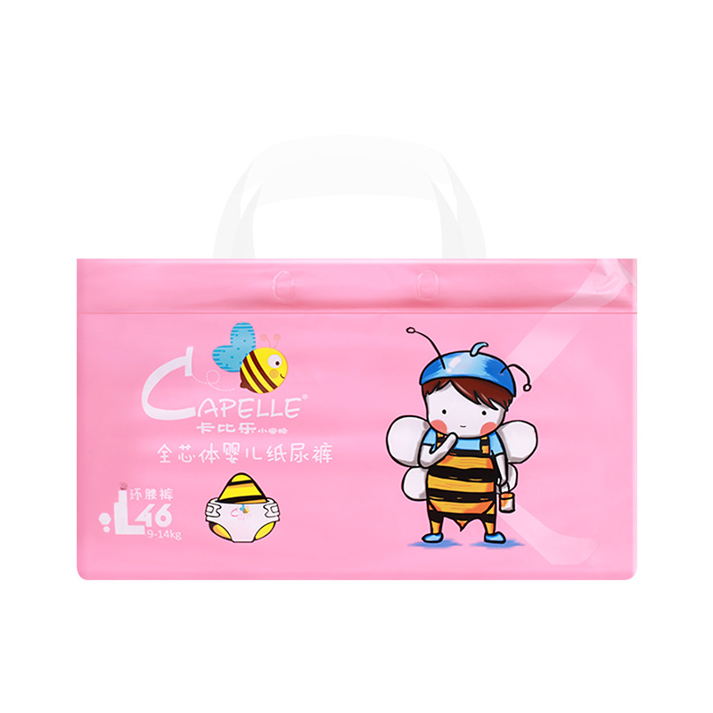 Ángel pañales cabilla pequeña abeja pañales impermeables secos transpirables fábrica de pañales para bebés directamente para la aprobación