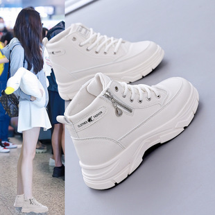 High-top sneaker Women's 2025 New Spring Shoes Women's Shoes with Skirt All-match Casual Torre Shoes Women's Z003