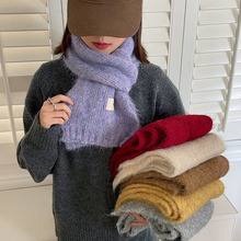 久悦拾柒~ggg韩版休闲气质个性纯色保暖软糯围巾秋冬显白拍照围脖