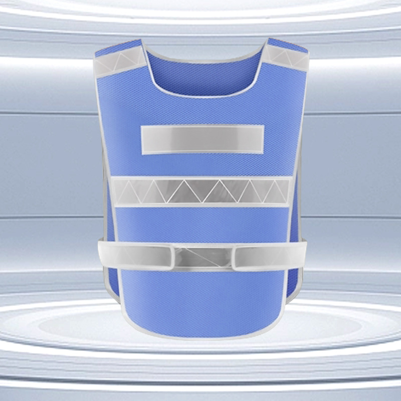 원피스 라이트 블루 * 강조 반사 스트립 * 안전 조끼 * 고객 서비스에 문의