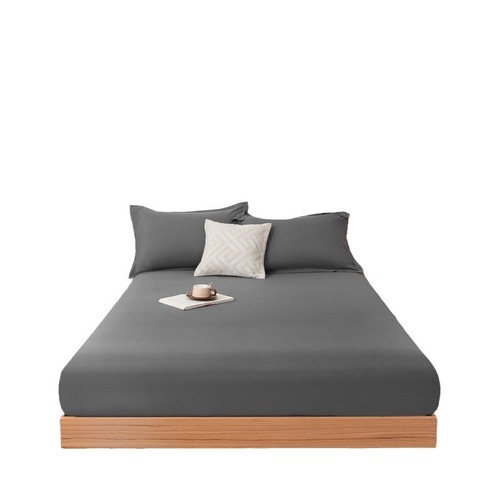Pure Color Velvety Single Bed Sheet with Comfortable Skin-Friendly Cotton, Suitable for Single or Double Beds, Dust-Proof Protection Bedding
